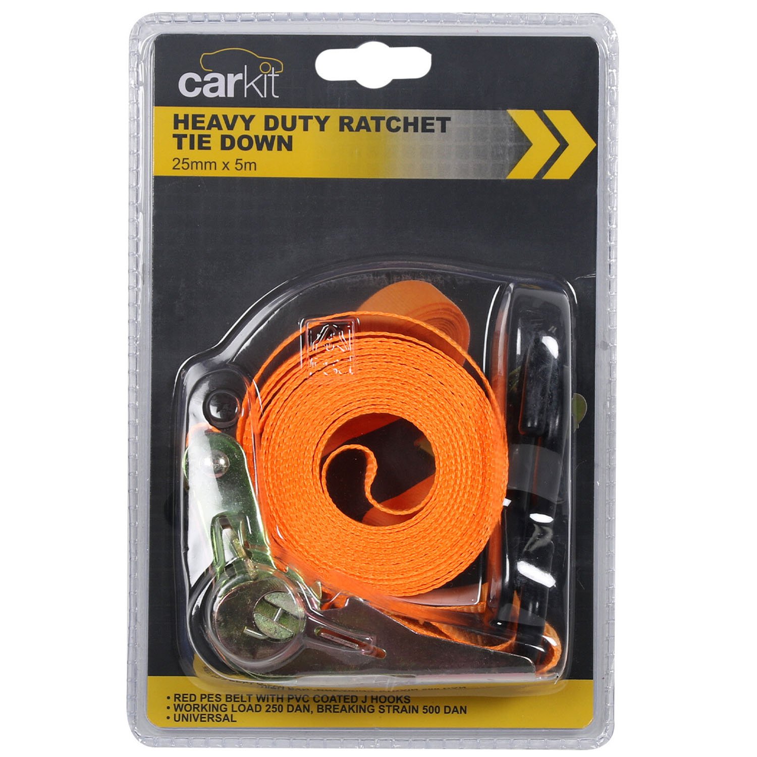CarKit Heavy Duty Ratchet Tie Downs 5m x 25mm Image