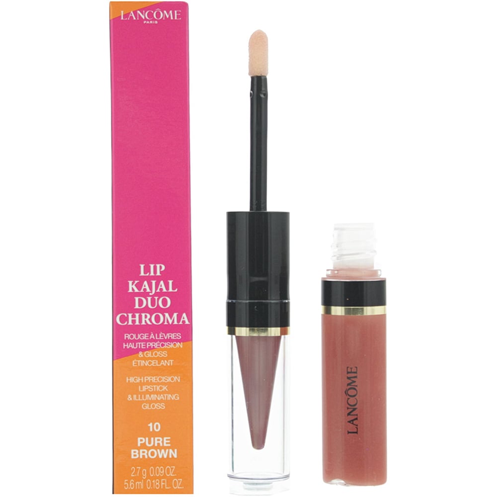 Lancome Lip Kajal Duo Chroma High Precision Lipstick and Illumi 10 Pure Brown 2.7g Image 2
