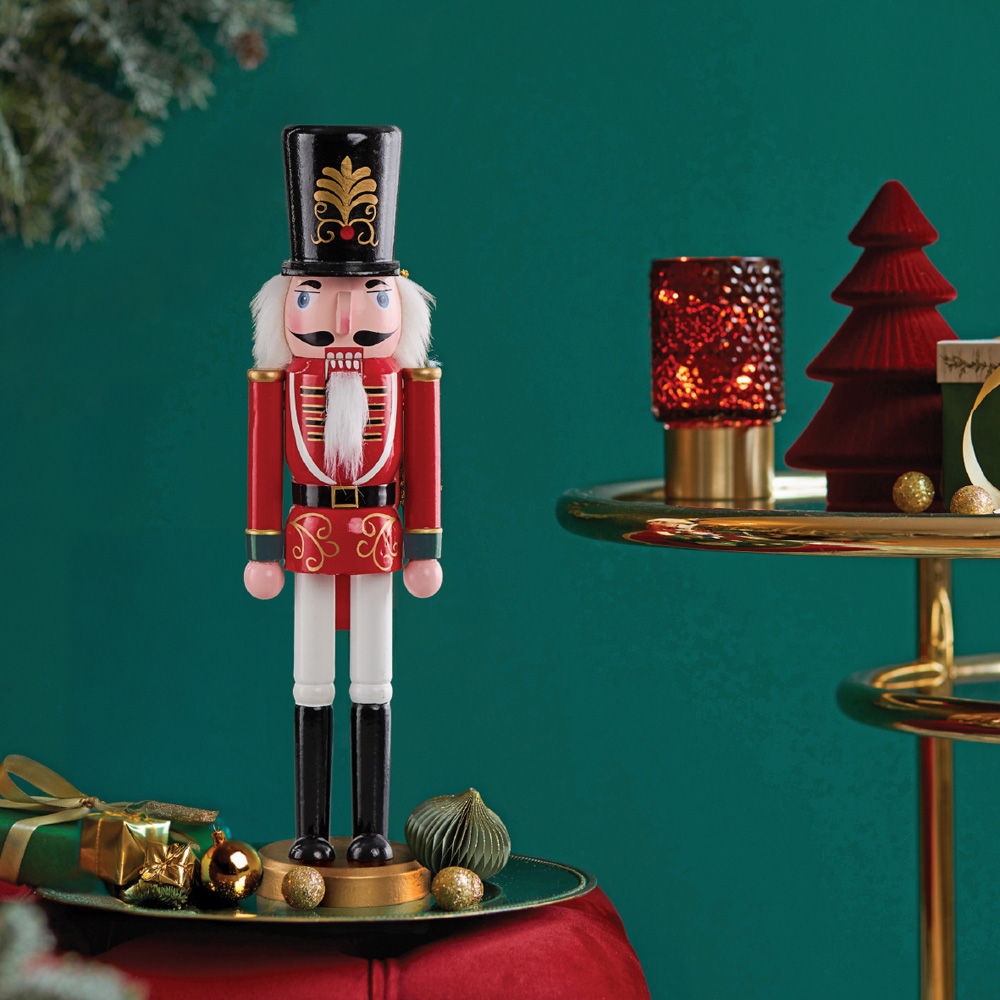 The Christmas Workshop Traditional Wooden Nutcracker 60cm Image 2
