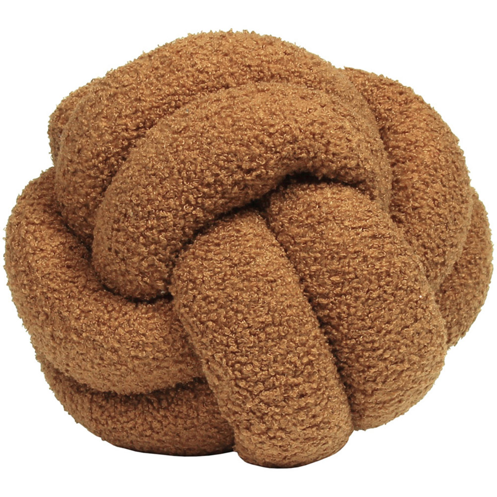 furn. Boucle Ginger Knot Fleece Cushion Image 1