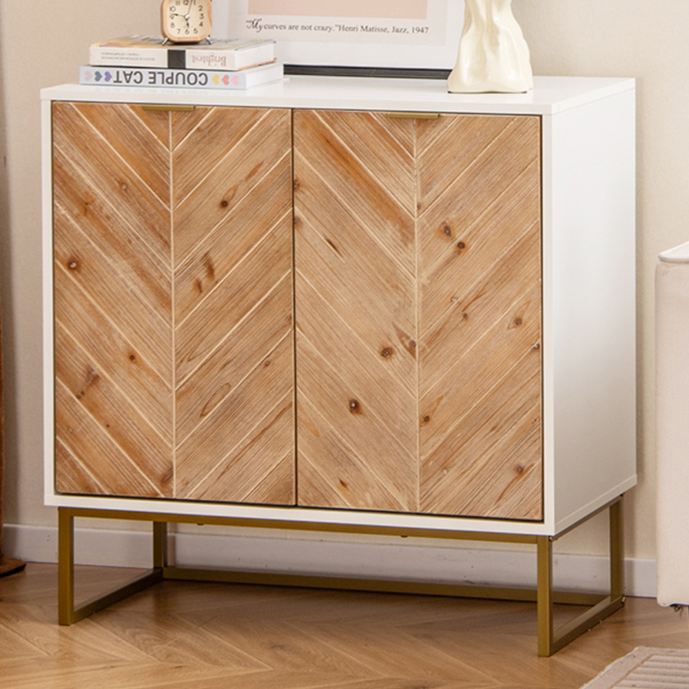 Costway 2 Door White Sideboard Image 1