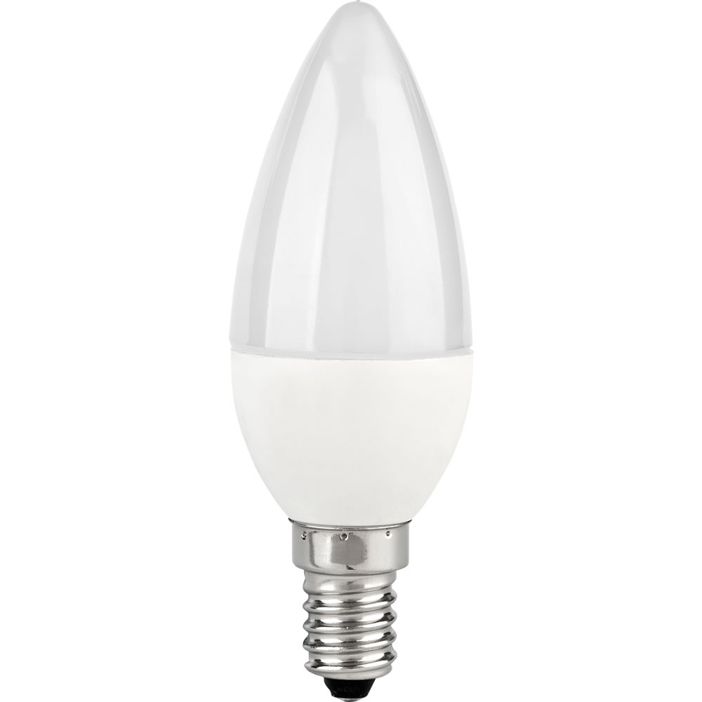Wilko 3 pack Small Screw E14/SES LED 330 Lumens Candle Light Bulb Image 1