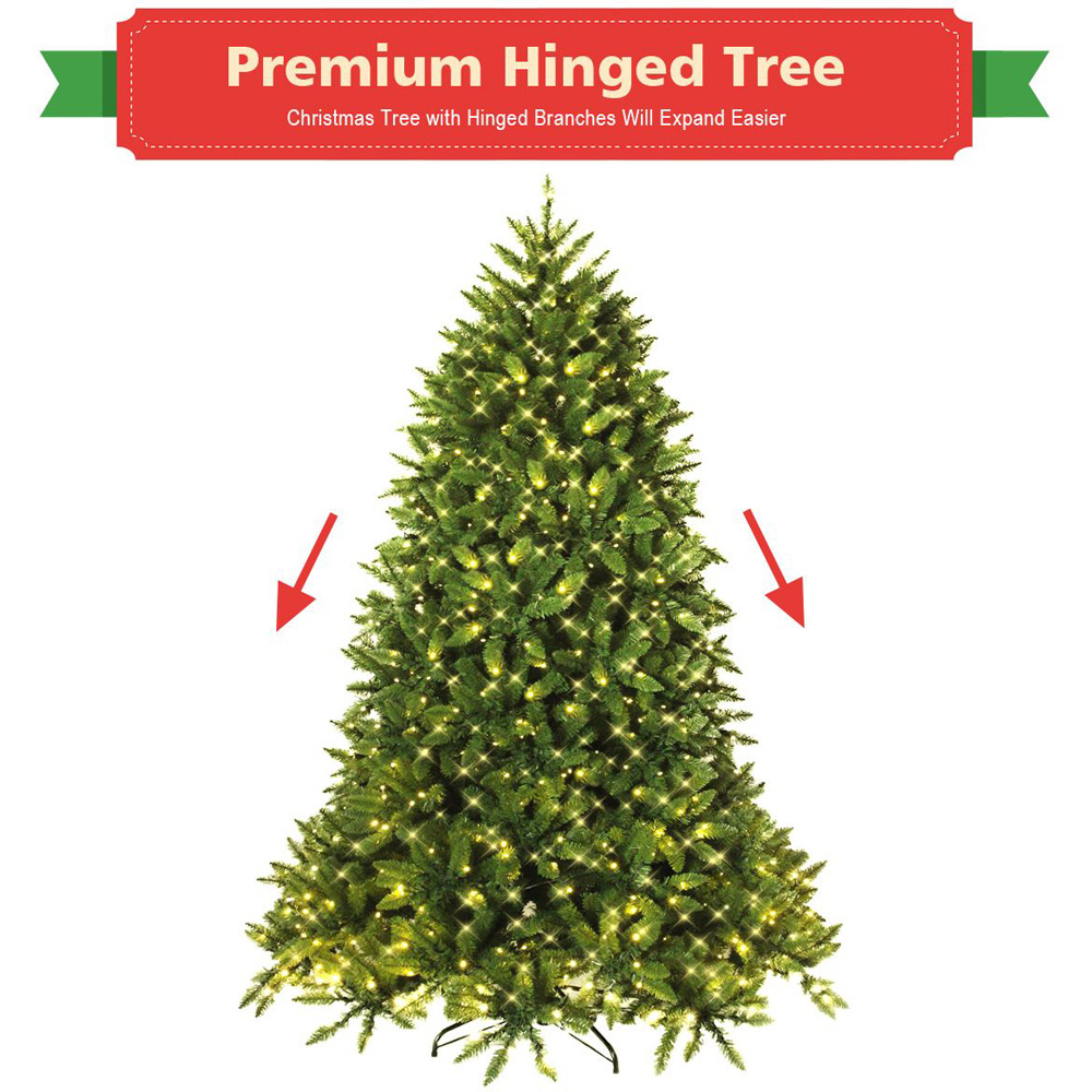Costway Pre Lit Warm White LED Artificial Christmas Tree 5ft Image 5