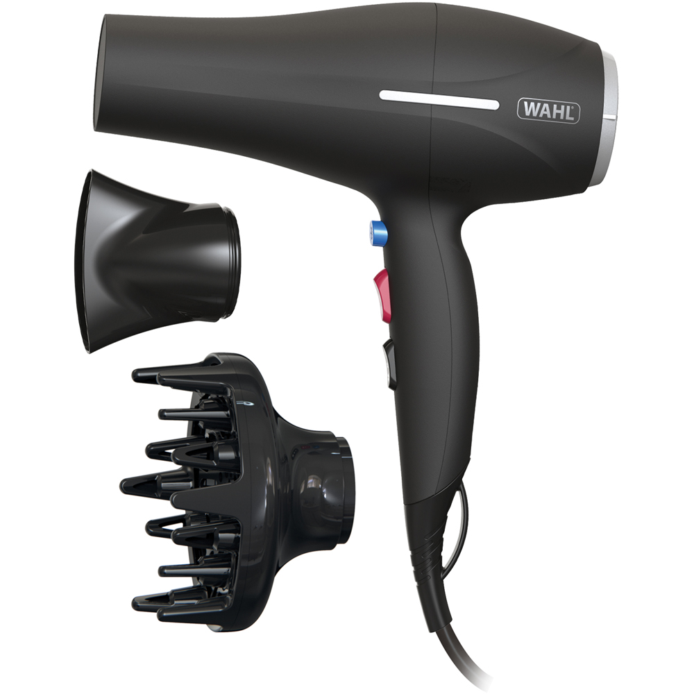 Wahl Ionic Smooth Black Hair Dryer with Detachable Diffuser Head 2200W Image 4