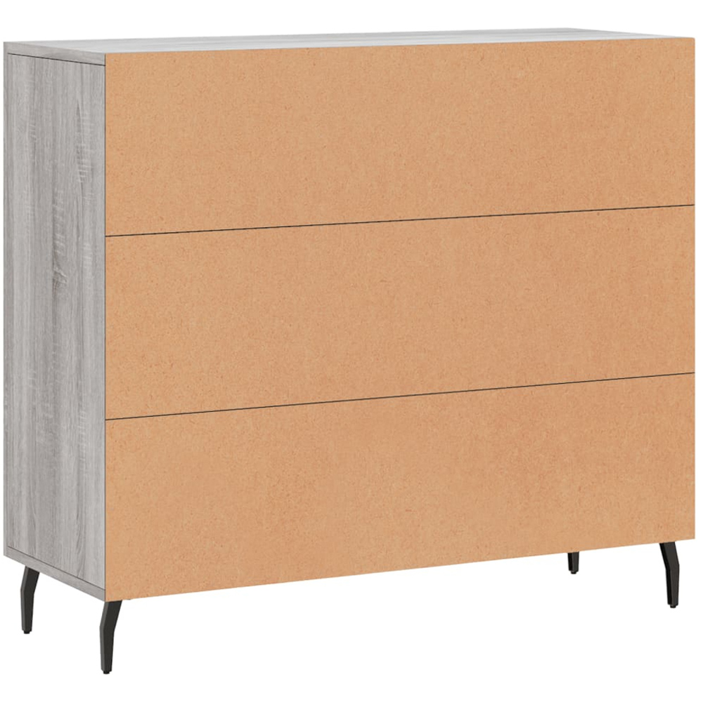 vidaXL 3 Door Grey Sonoma Sideboard Image 8