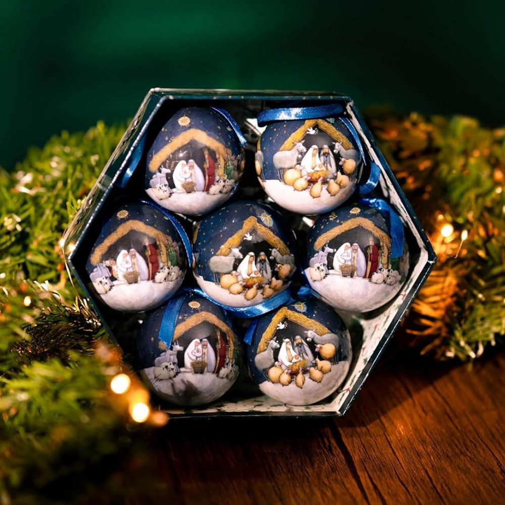 Marco Paul Stag Nativity Bauble 7 Pack Image 2