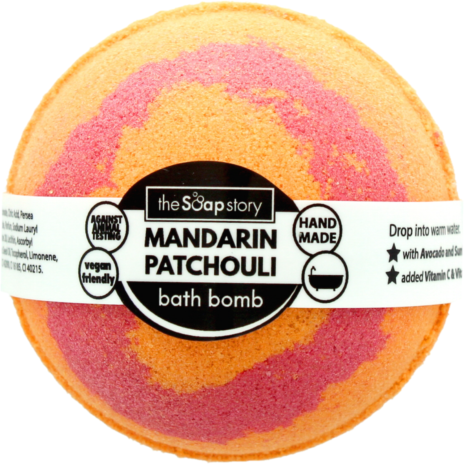 Mandarin Patchouli Bath Bomb - Orange Image