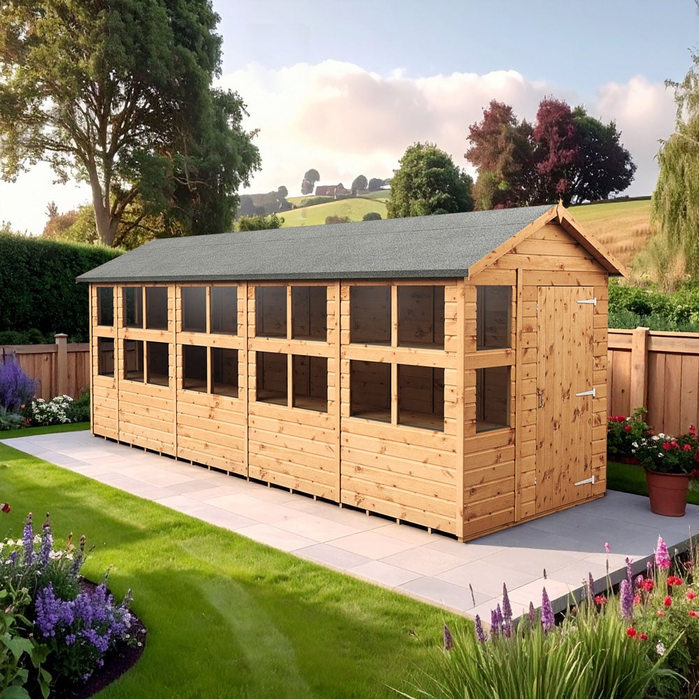 Empire Sheds 6 x 18ft Tongue and Groove Apex Potting Garden Shed Image 2