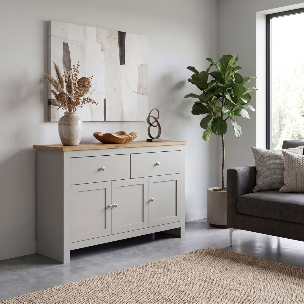 VIDA DESIGNS Arlington 3 Door 2 Drawer Grey Sideboard Image 4