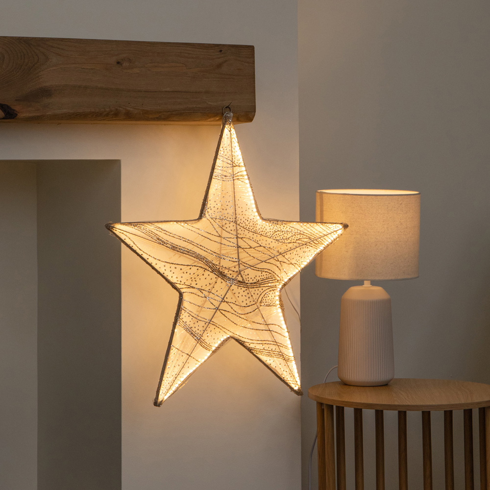 Samuel Alexander Aura 248 Warm White LED Light-Up Christmas Star 58cm Image 3