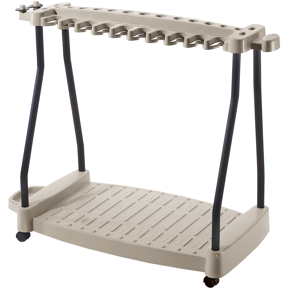Suncast Garden Tool Rack with Wheels Image 1