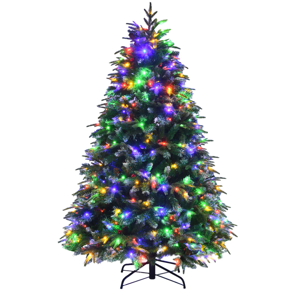Costway Pre Lit Multicolour LED Artificial Christmas Tree 5ft Image 1
