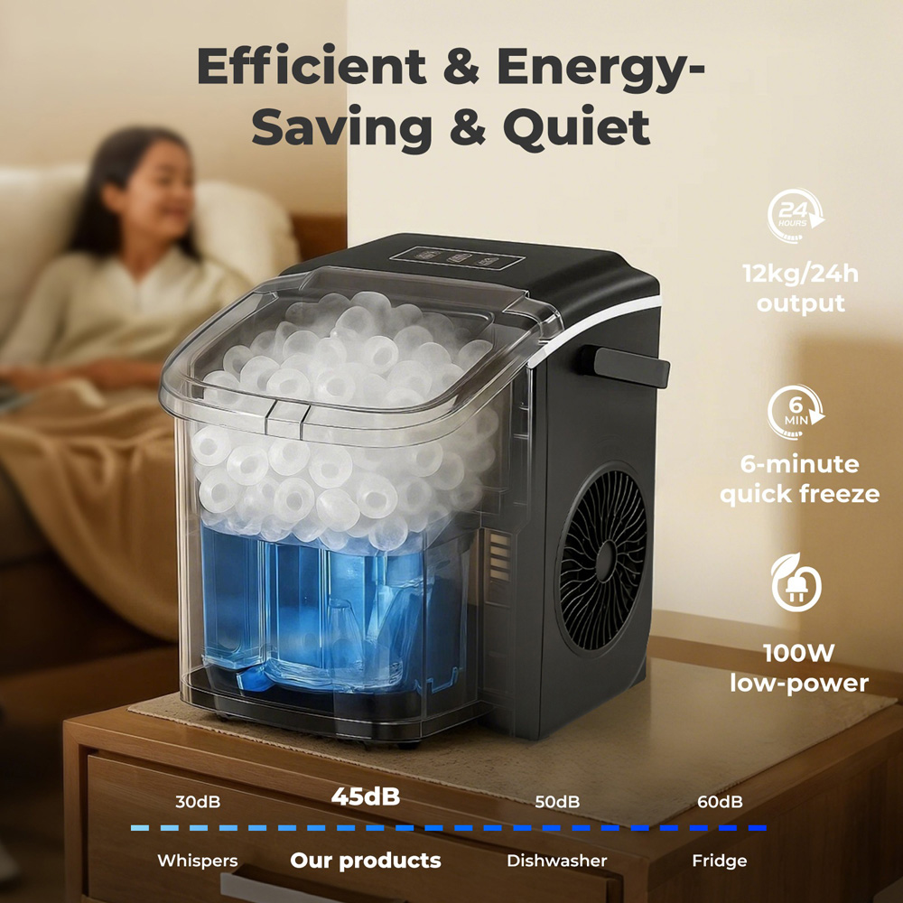 Spector ICE1005-12KG-BK-UK Countertop Ice Maker Machine 100W Image 4