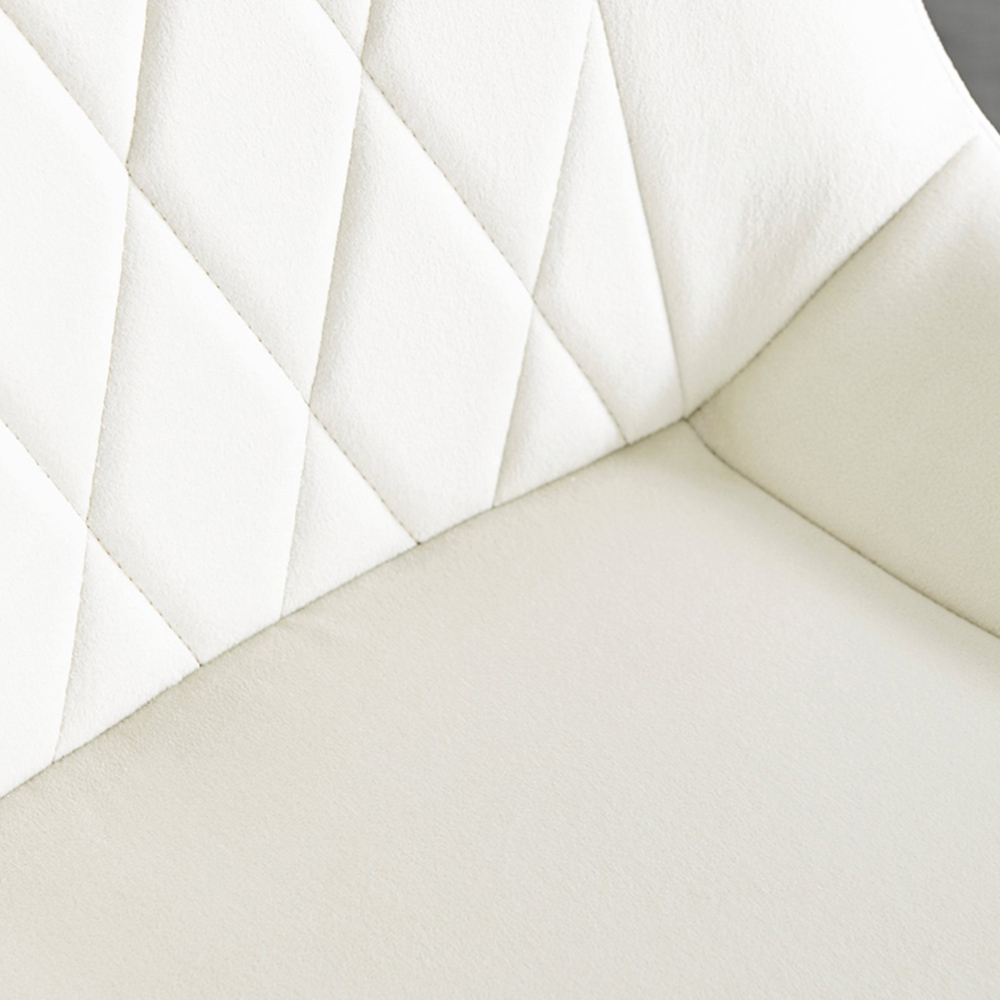 Furniturebox Arona Cesano 6 Seater Round Dining Set White High Gloss Cream Image 7