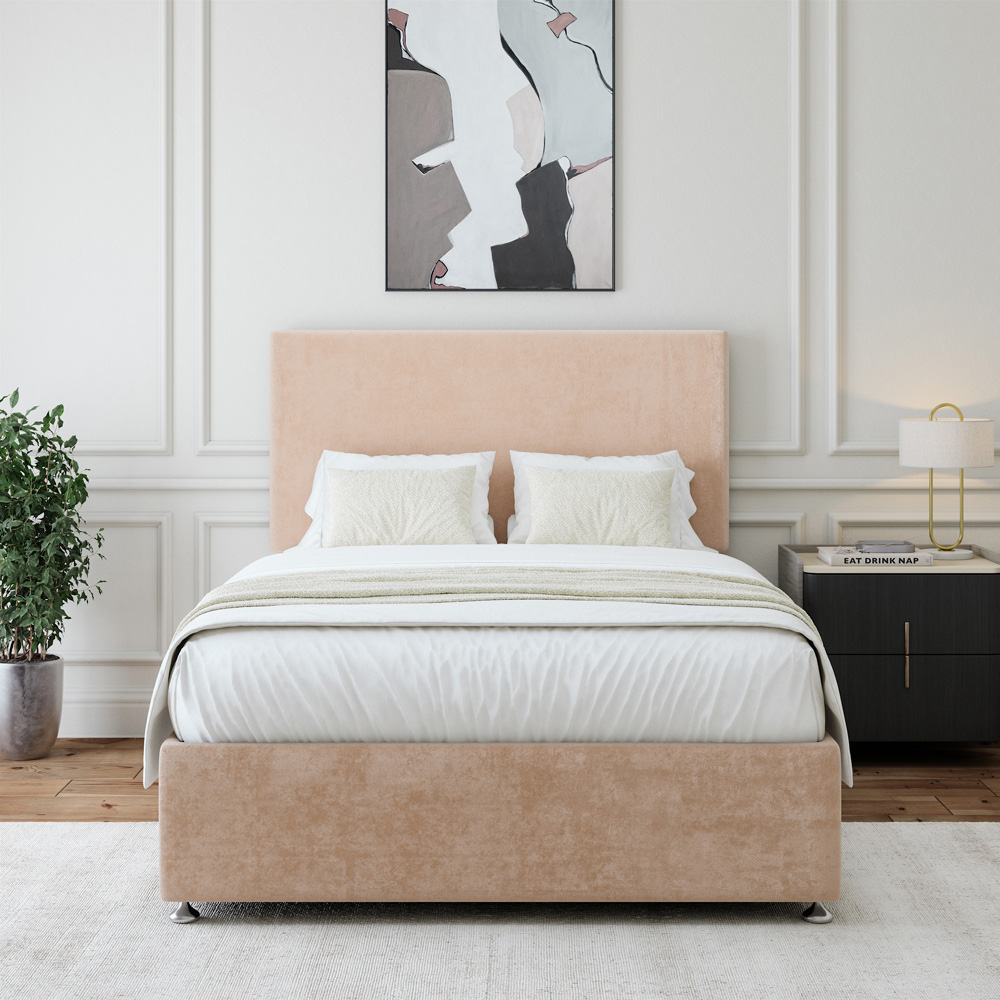 Bedmaster Double Mink Naples Linen Divan Base with Valencia Headboard Image 3