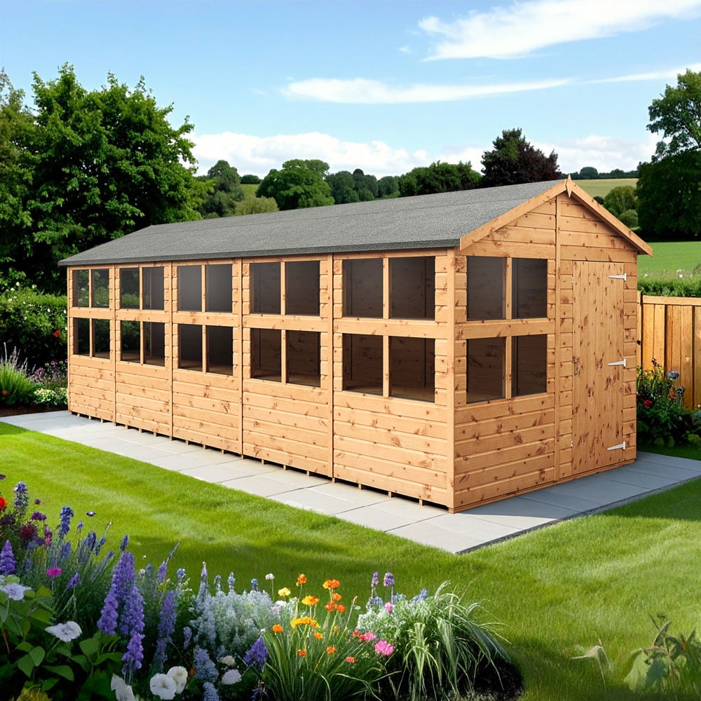 Empire Sheds 8 x 20ft Tongue and Groove Potting Apex Garden Shed Image 2