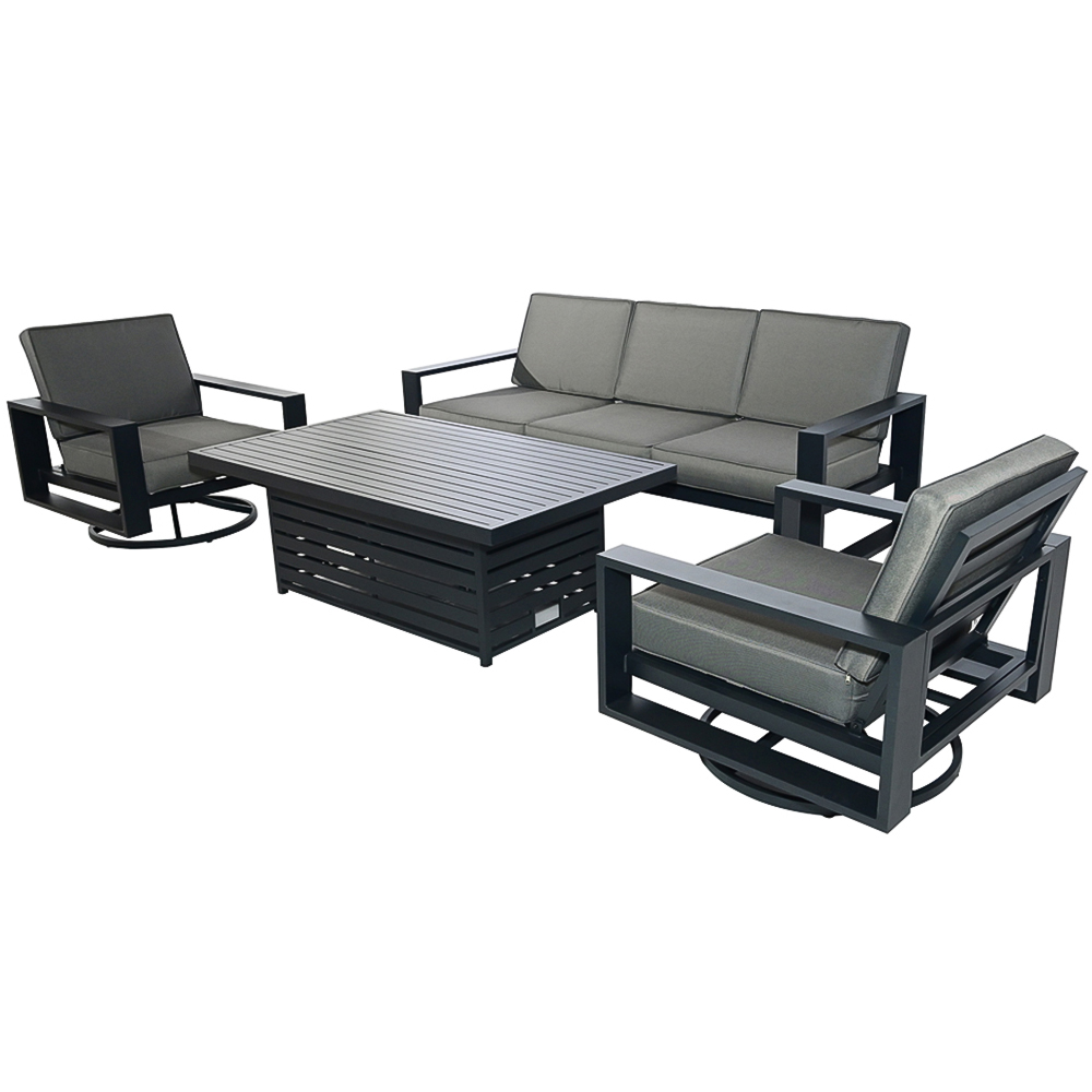 Furniture One 5 Seater Aluminium Garden Dining Set Image 2