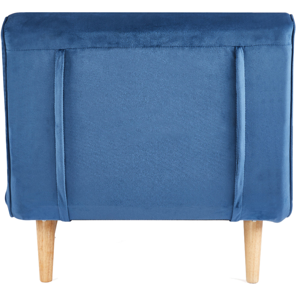 Home Detail Kendal Single Sleeper Blue Velvet Chair Bed Image 4