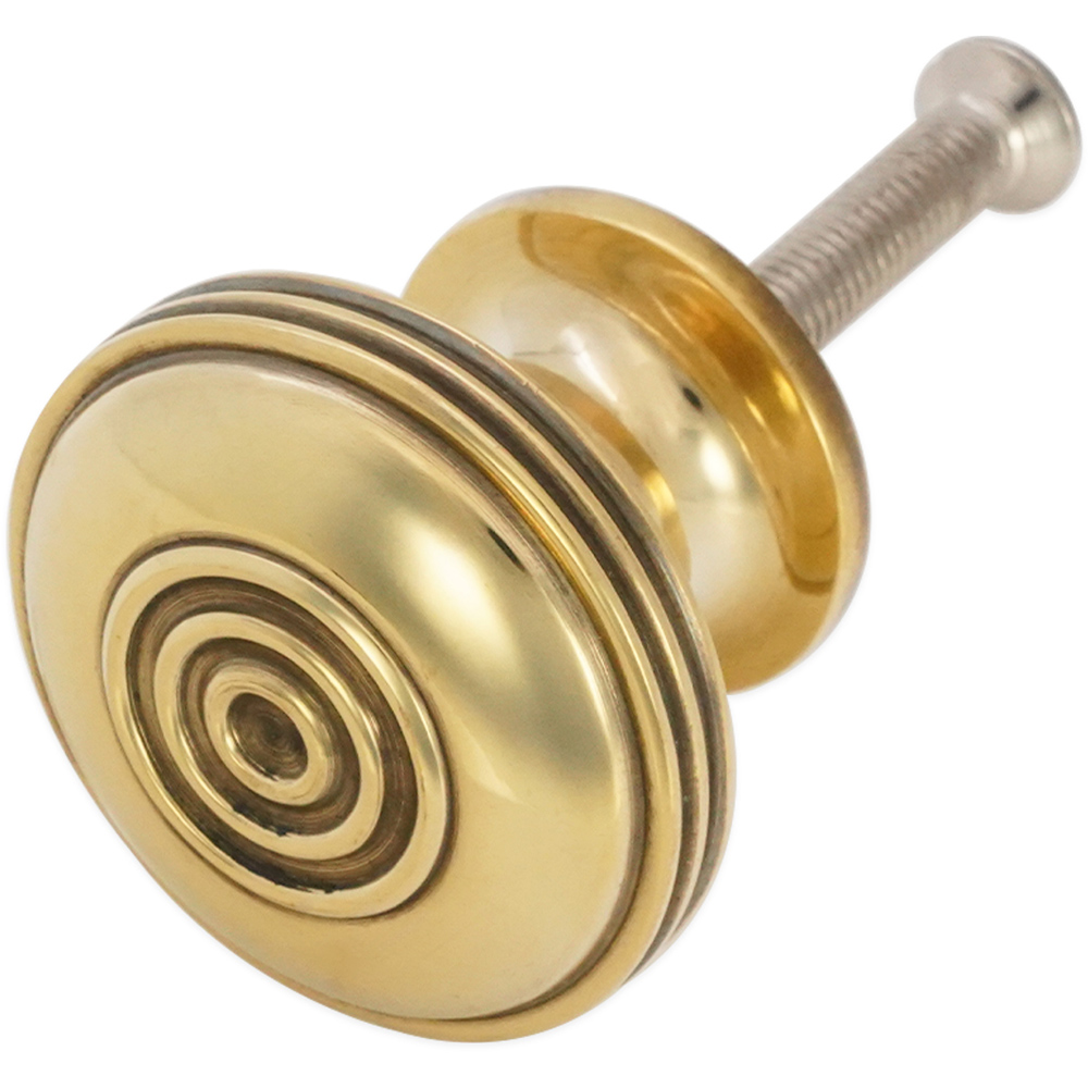 Spira Brass Bloxwich Aged Brass Large 41mm Cupboard Knob Image 4