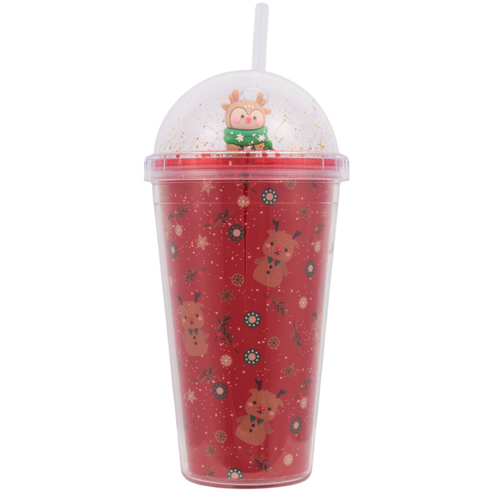 Christmas Figure Tumbler with Straw Image 2