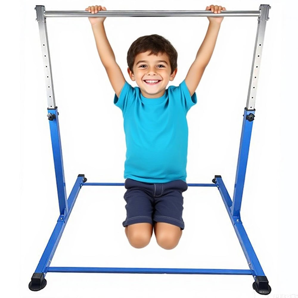 Gr8 Home Blue Adjustable Gymnastics Horizontal Kip Bar Image 2