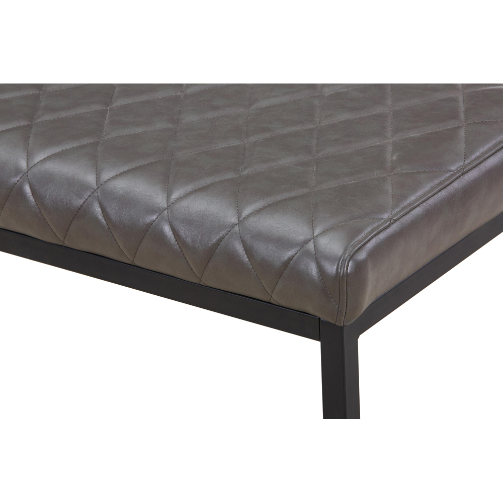 Portland Lennox Grey Cross Stitch Dining Bench Image 7