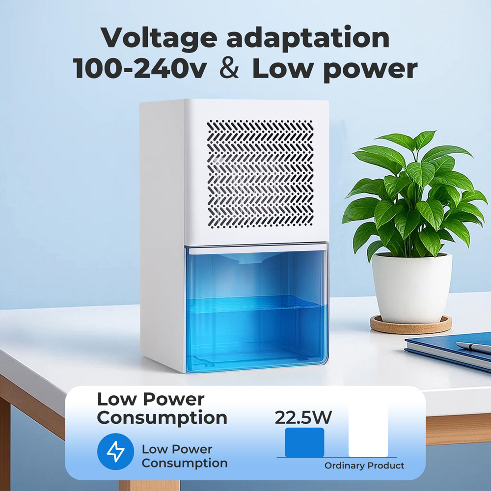Spector White Portable Quiet Mini Dehumidifier 1L Image 4