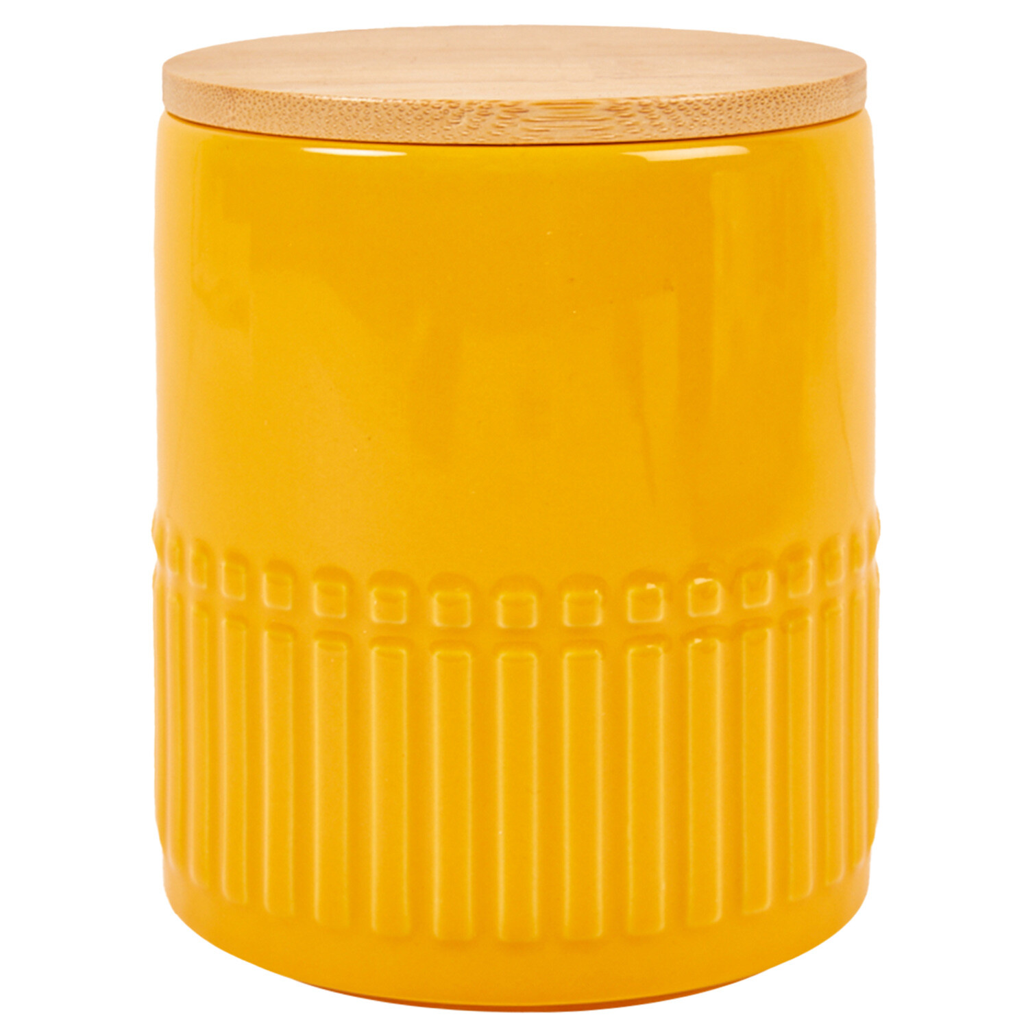 Embossed Canister - Mustard Image 1