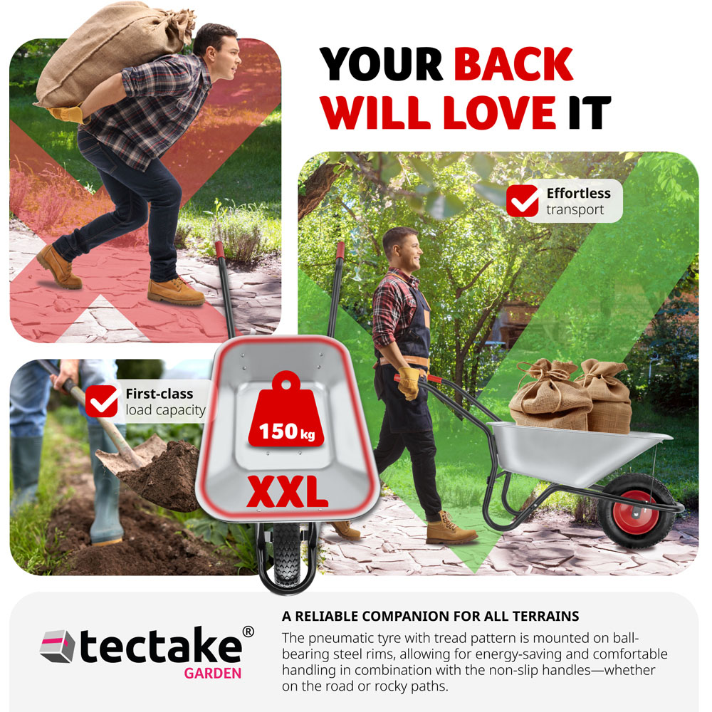 tectake Oskar Wheelbarrow Image 3