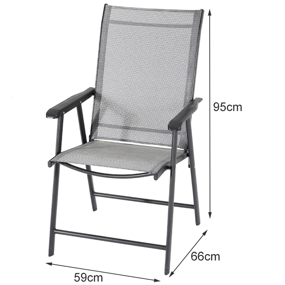 Living and Home Foldable 4 Seater Square Slatted Patio Set Image 9
