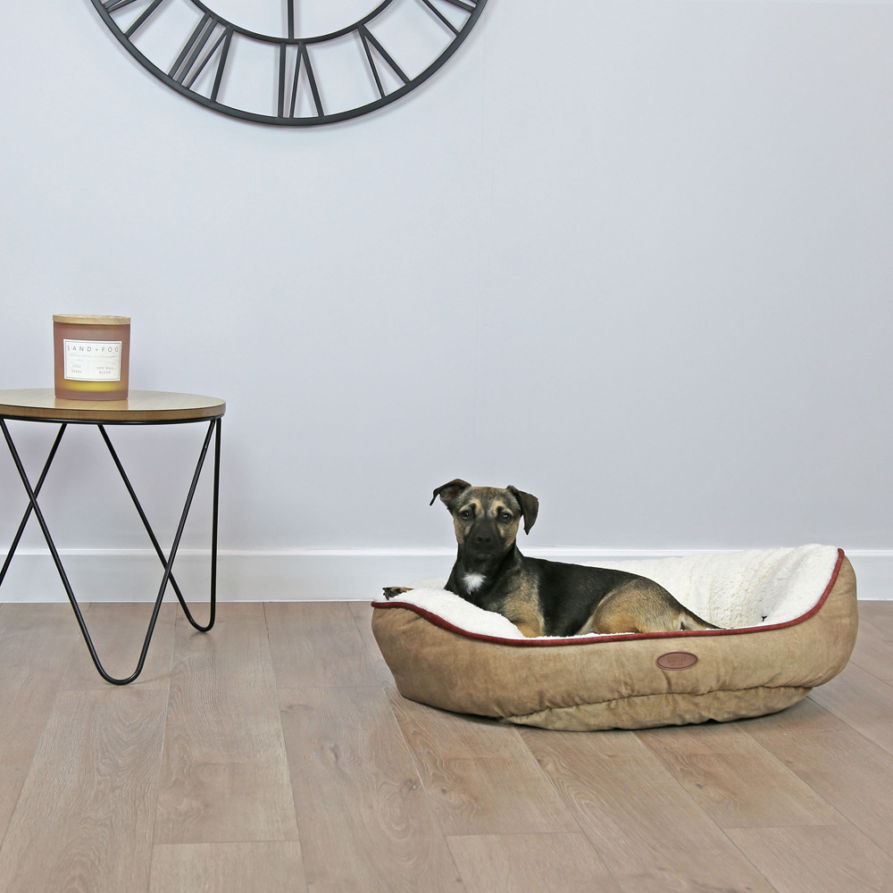 Charles Bentley Small Taupe Memory Foam Pet Bed Image 2
