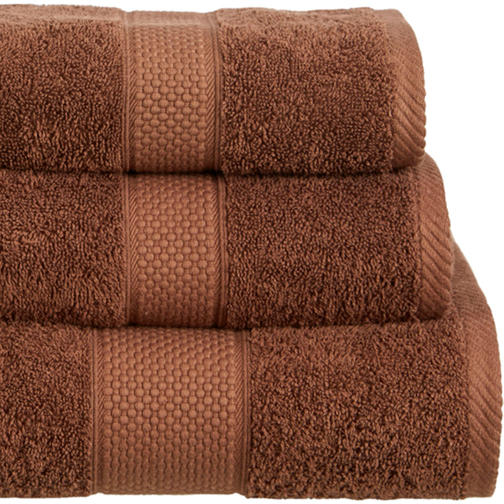 Imperial Ringspun Combed Cotton Chocolate Turkish Face Towel 2 Pack Image 2
