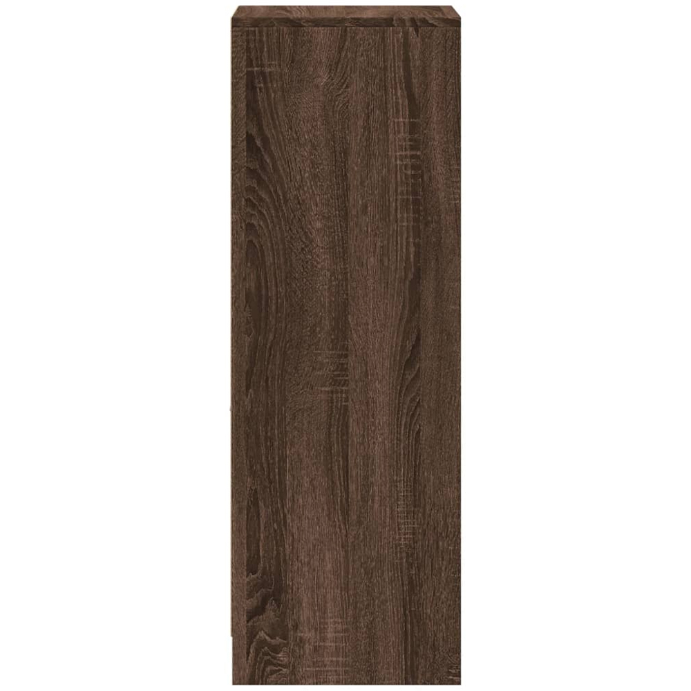 vidaXL Single Door Single Shelf Brown Oak Sideboard with RGB LED Lights Image 7