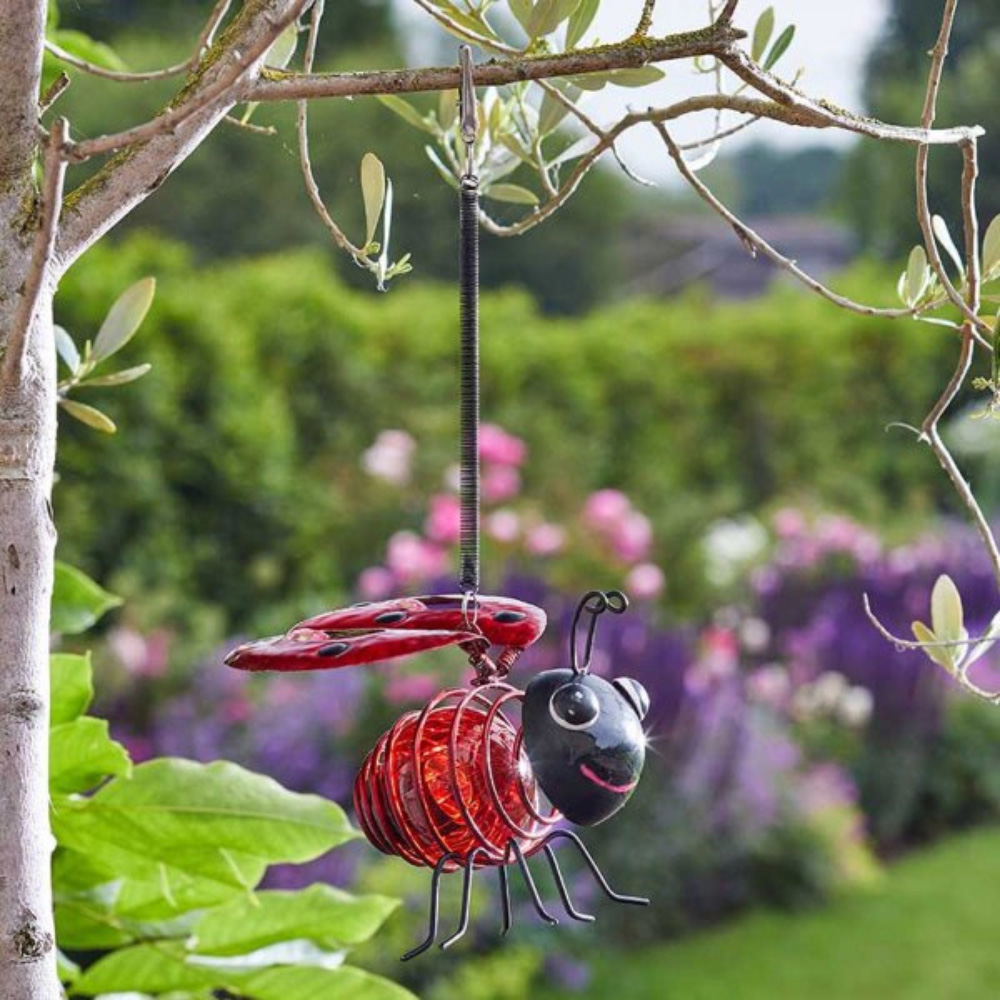 Garden Mile Hanging Lady Bug Solar LED Light 2 Pack Image 4