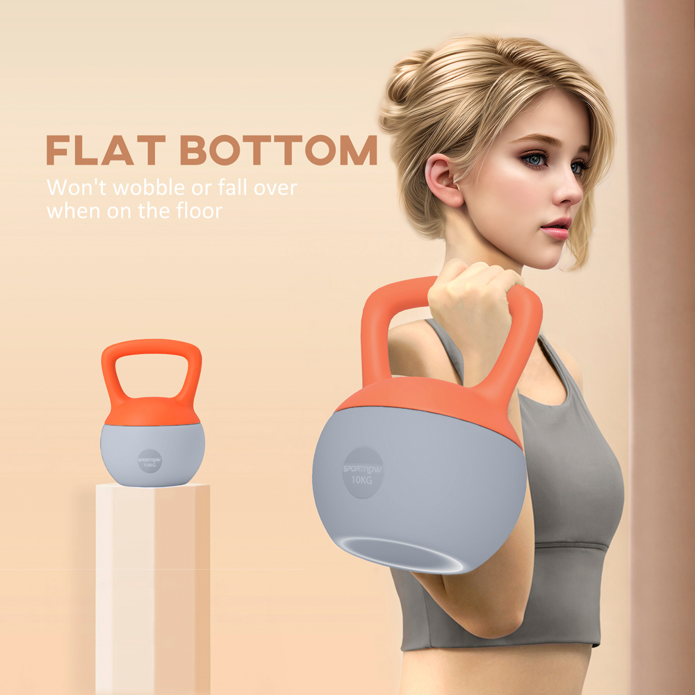 SPORTNOW Orange and Grey Kettlebell 10kg Image 8