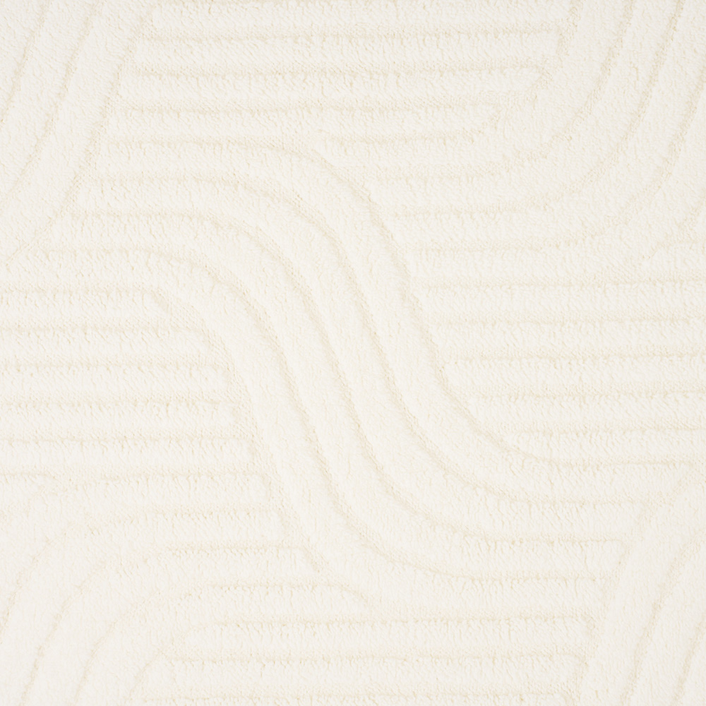 Living and Home Beige Minimalist Wavy Geometric Non-Slip Sofa Mat 90 x 90cm Image 3