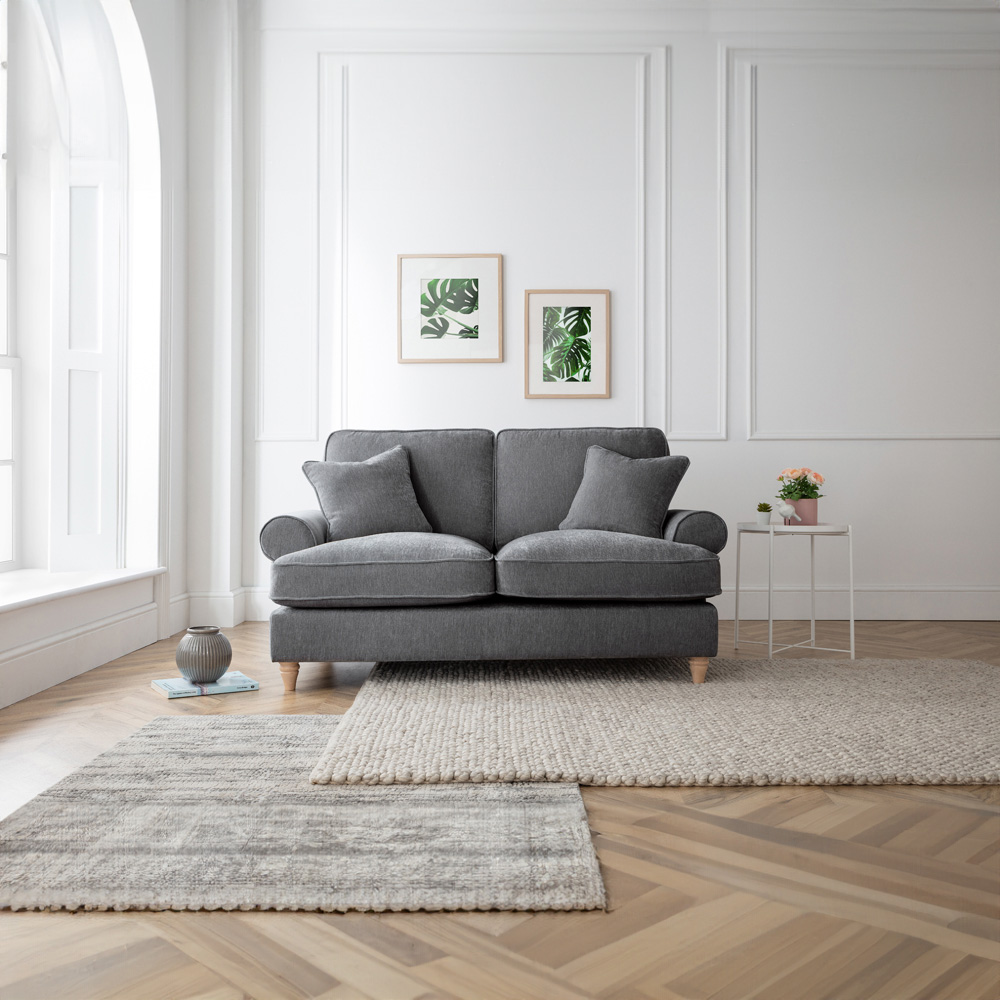 The Victoria 2 Seater Charcoal Sofa Image 4