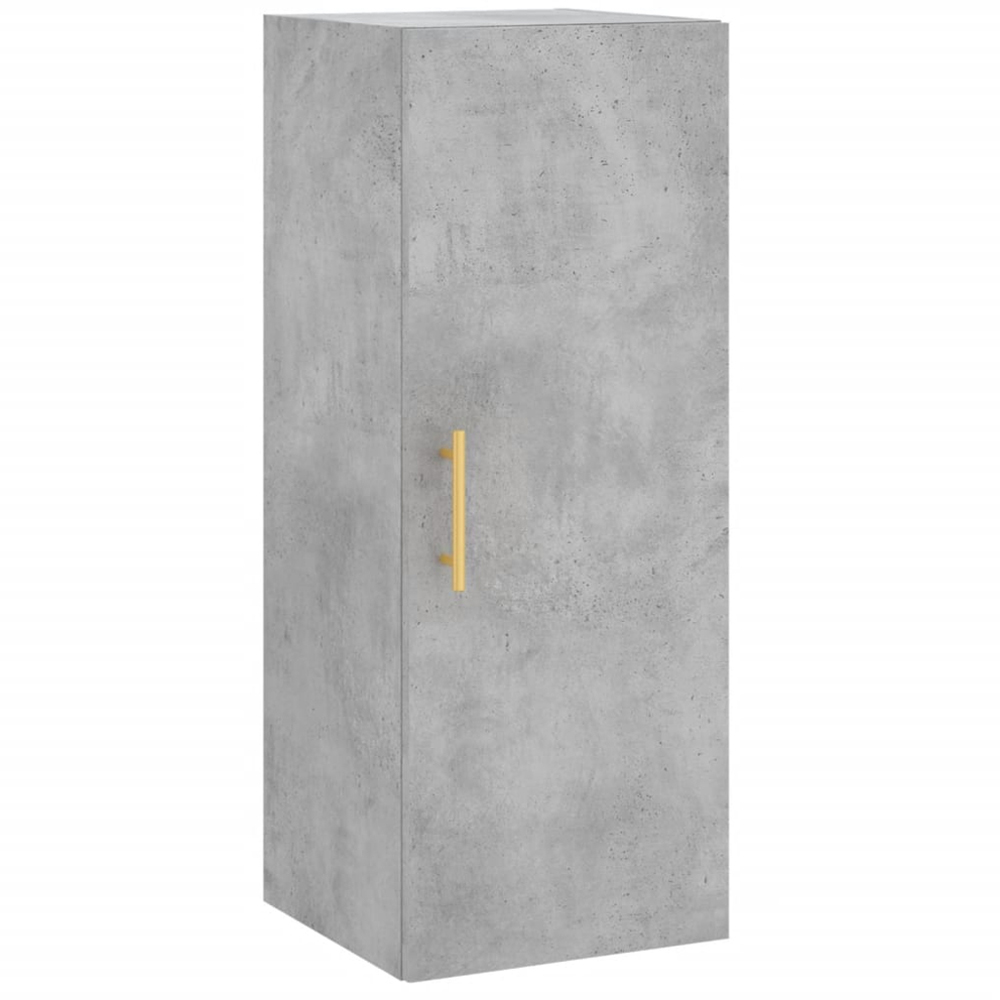 vidaXL Single Door 2 Drawer 2 Shelf Concrete Grey Highboard Image 7