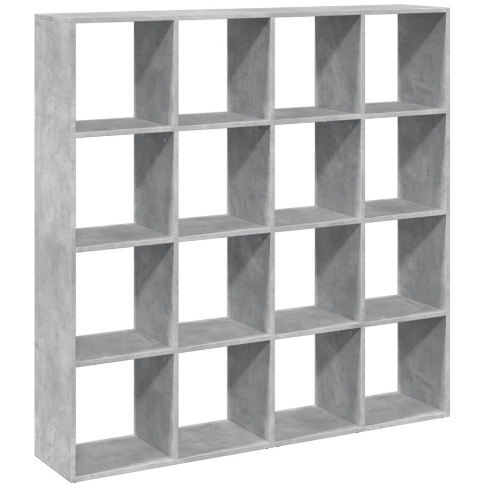 vidaXL 16 Shelf Concrete Grey Bookcase Image 2