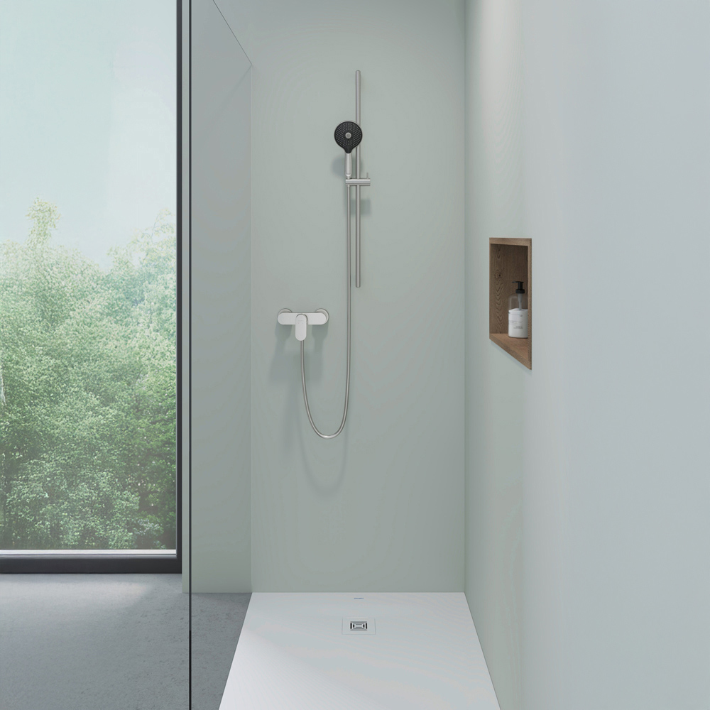 Duravit D120 MinusFlow Stainless Steel 3 Jet Click Hand Shower Image 2