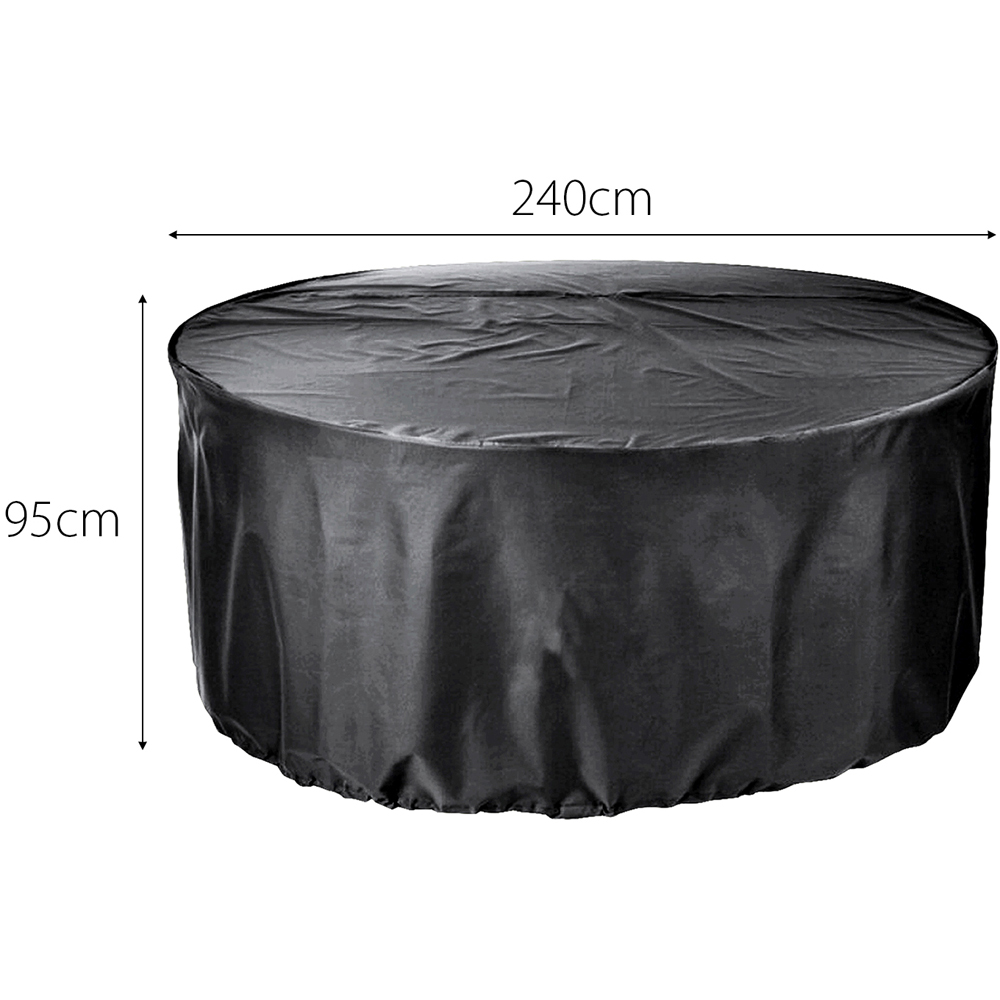 Cozy Bay EZBreathe 8 Seater Round Black Patio Set Cover Image 5