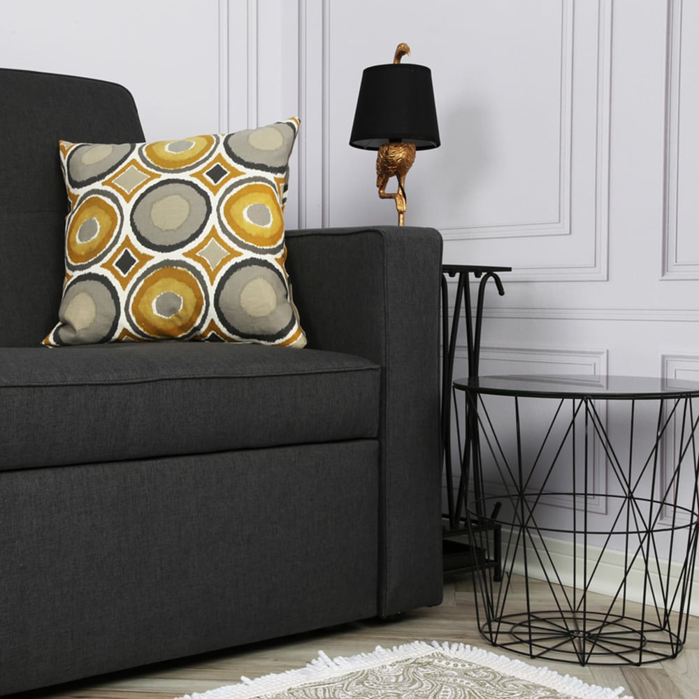 Troy Grey 2 Seater Pull Out Sofa Bed Image 6