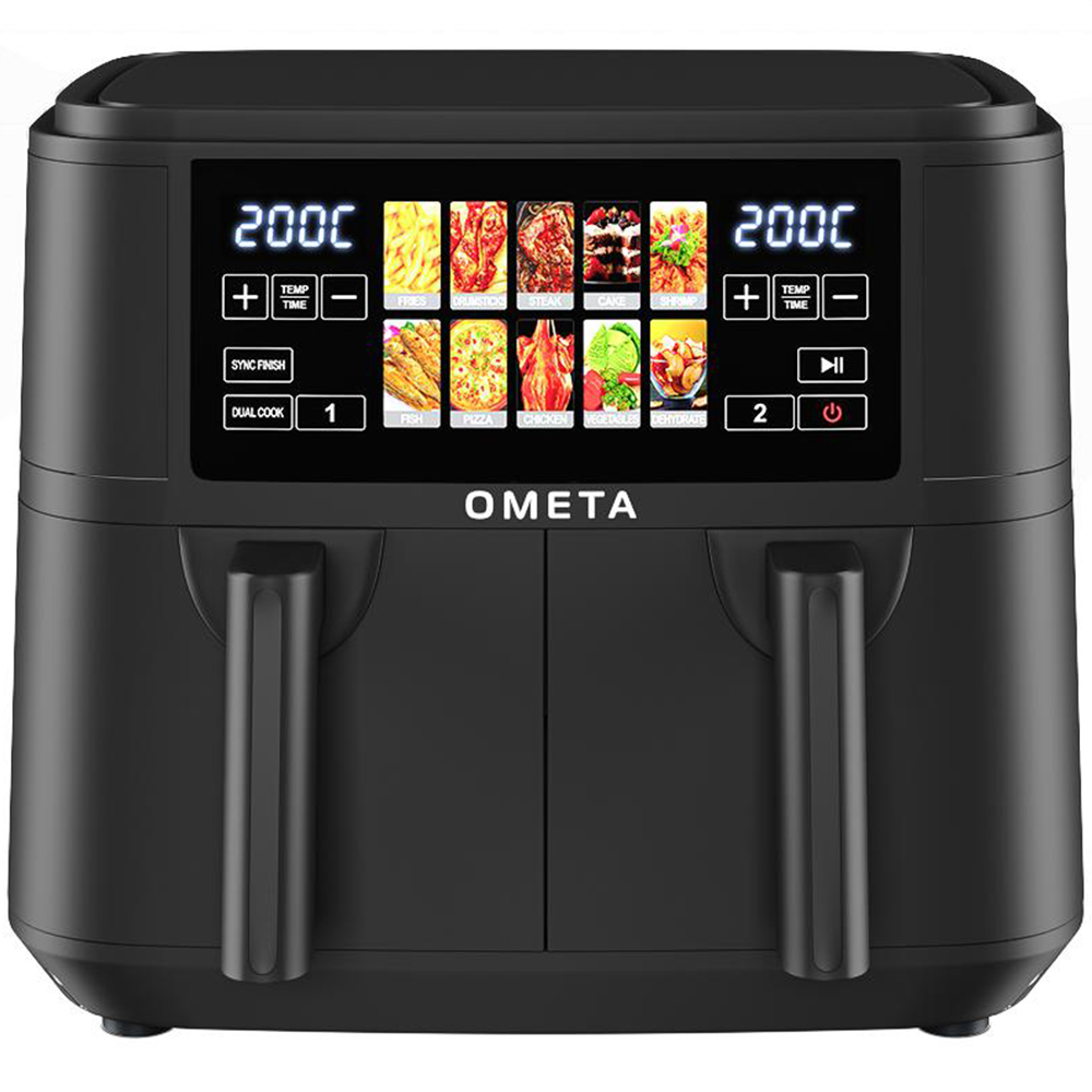 Ometa Lumi Black 10L Dual Air Fryer 2600W Image 1