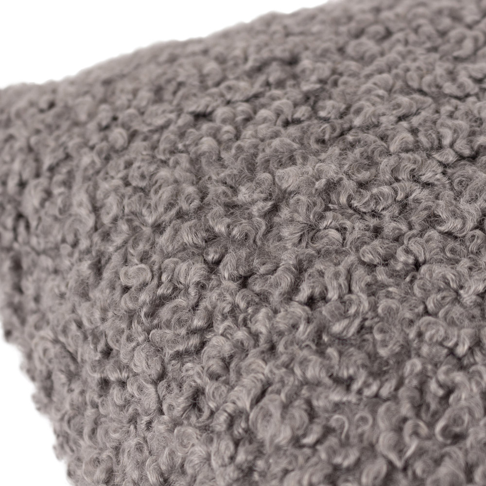 Yard Cabu Storm Grey Chunky Boucle Cushion Image 4