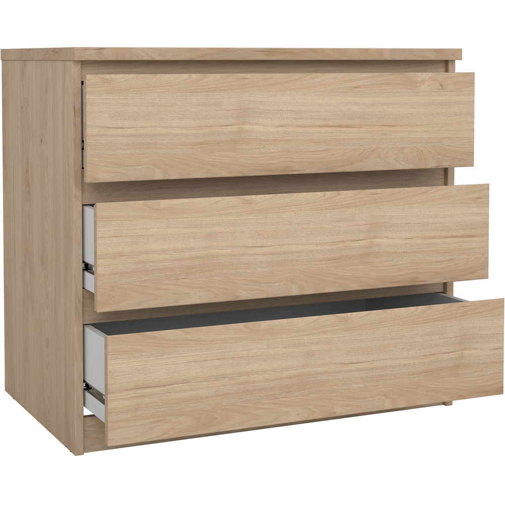 Florence 3 Drawer Jackson Hickory Oak Chest of Drawers Image 4