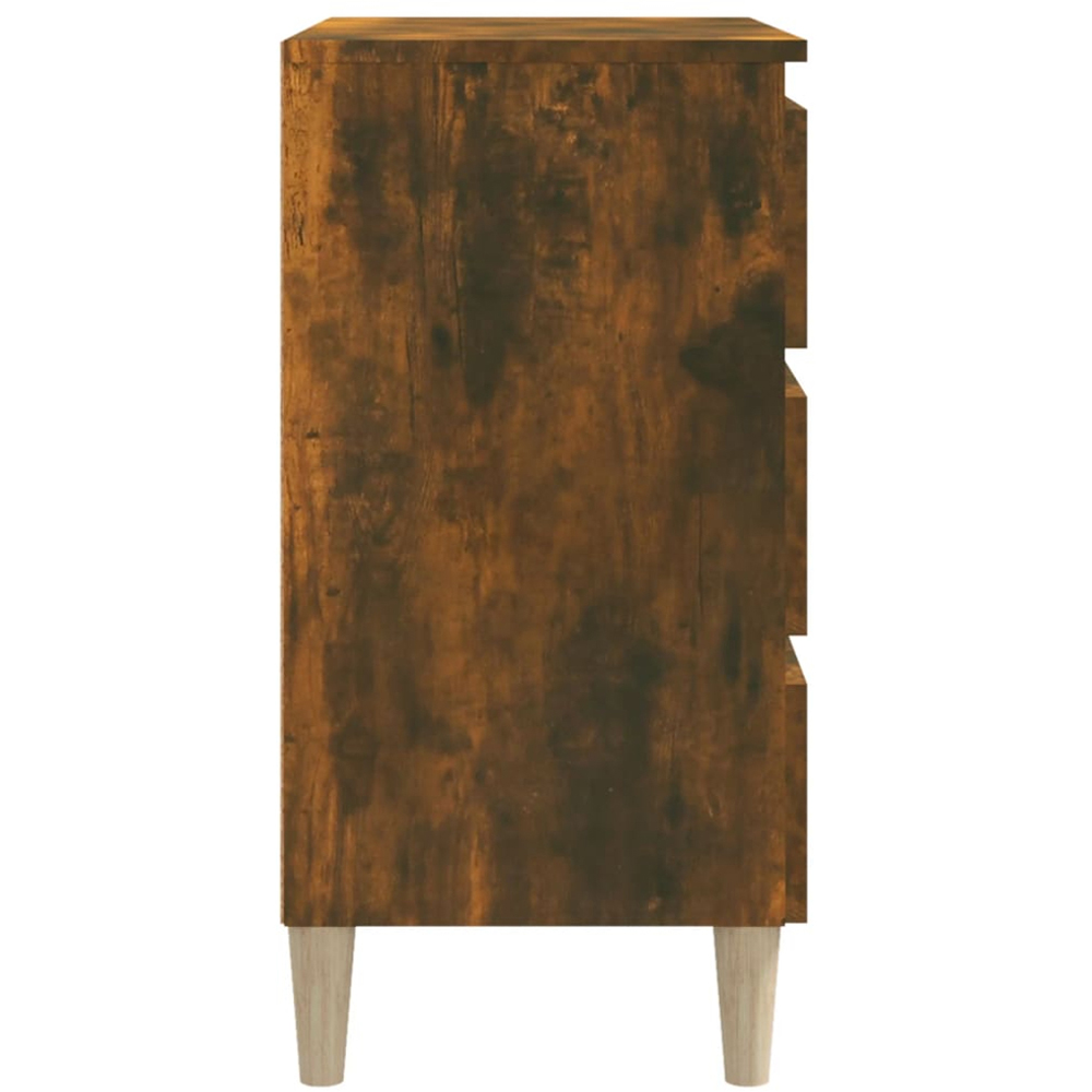 vidaXL 3 Drawer Smoked Oak Sideboard Image 6