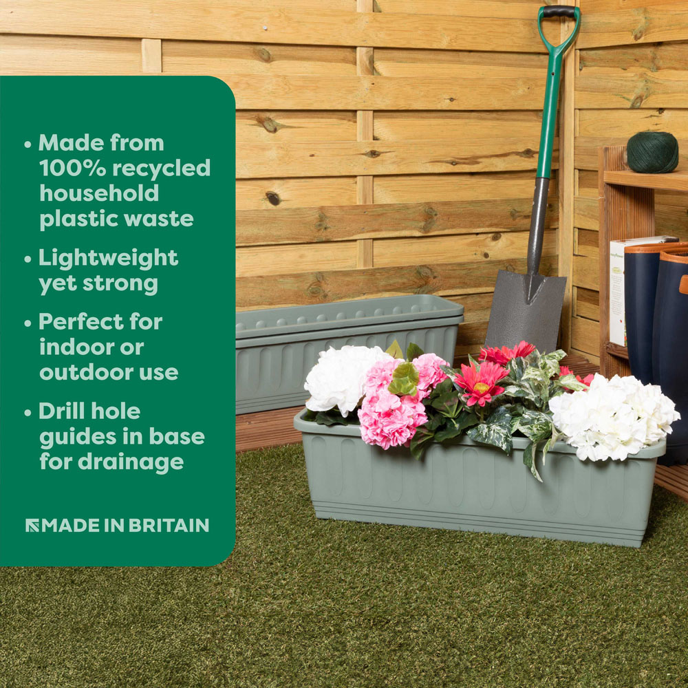 Wham Etruscan Milieu Green Trough Planter H190 60cm 2 Pack Image 4