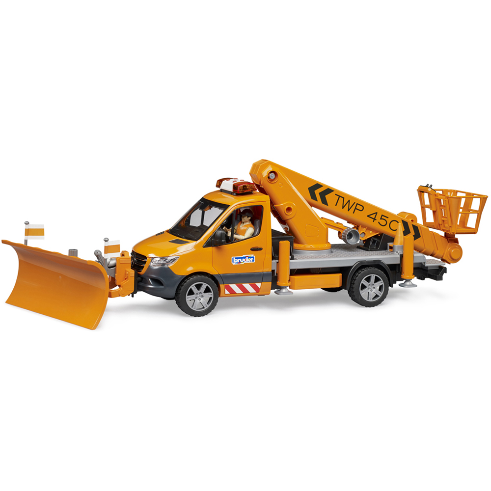 Bruder Kids MB Sprinter Truck with Working Platform and Light and Sound Module Playset Model Image 5