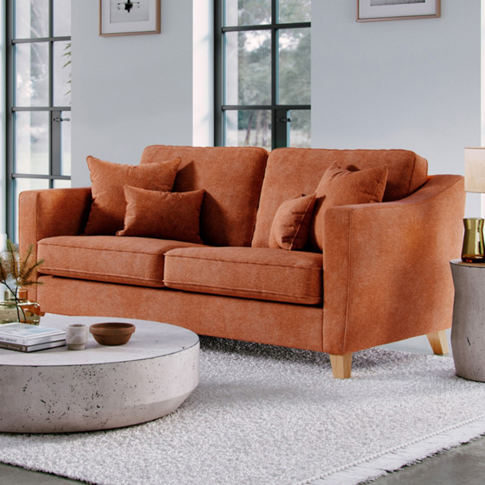 Marlon 2 Seater Medium City Terracota Sofa Image 1