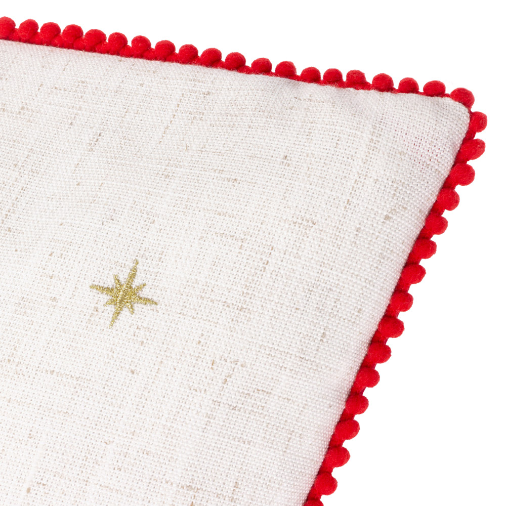 Wylder Nature Twinkling Tree Embroidered Natural Velvet Cushion 45 x 45cm Image 5